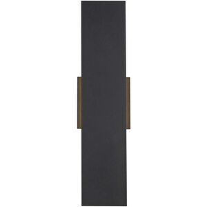 Waylen 2 Light 18 inch Black Outdoor Wall Sconce