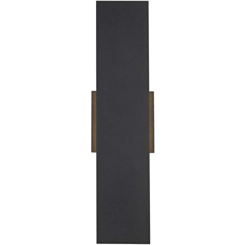 Waylen 2 Light 18 inch Black Outdoor Wall Sconce