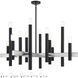 Helsinki 12 Light 44 inch Black with Brushed Nickel Accents Chandelier Ceiling Light