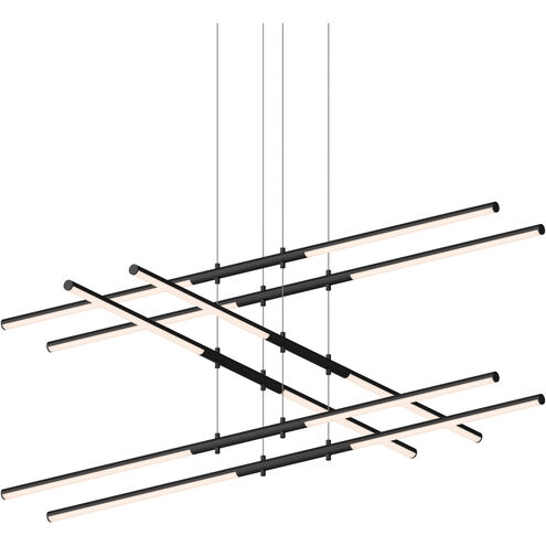 Tik-Tak LED 48 inch Satin Black Pendant Ceiling Light