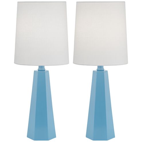 Pacific Coast 20 inch 60.00 watt Blue Table Lamps Portable Light, Set of 2