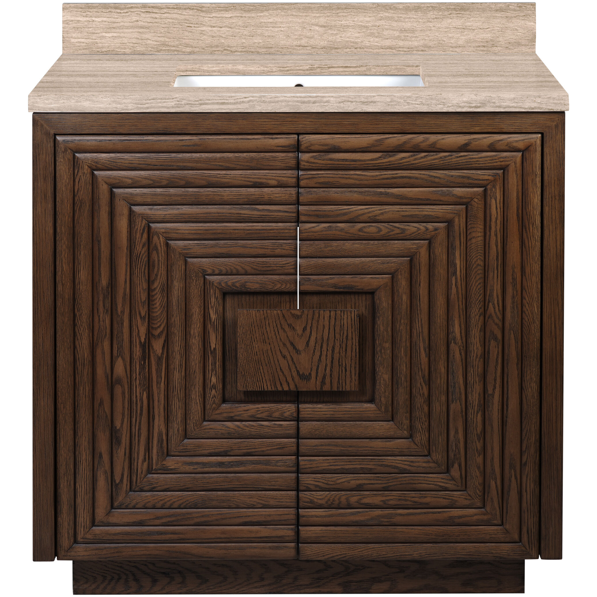 Morombe 36 X 36 inch Cocoa/Natural/White Vanity with Undermount Sink