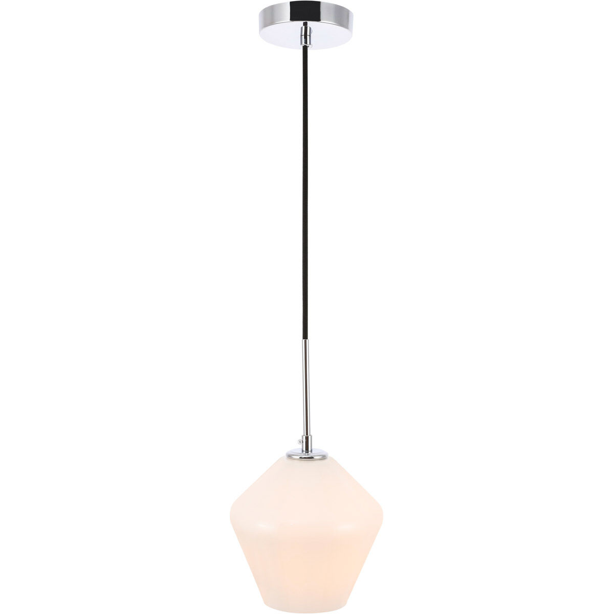 Gene 1 Light 7.9 inch Chrome Pendant Ceiling Light