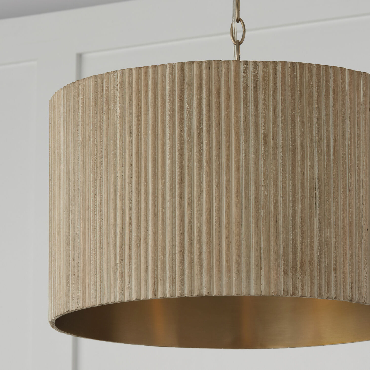 Donovan 3 Light 19.75 inch White Wash and Matte Brass Pendant Ceiling Light