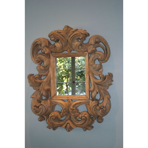 Rococo 35 X 32 inch Natural with Mirror Wall Mirror