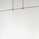 Dorian LED 60 inch Gold Linear Pendant Ceiling Light