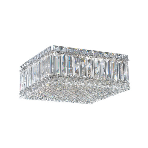 Quantum 4 Light 12 inch Stainless Steel Flush Mount Ceiling Light in Radiance