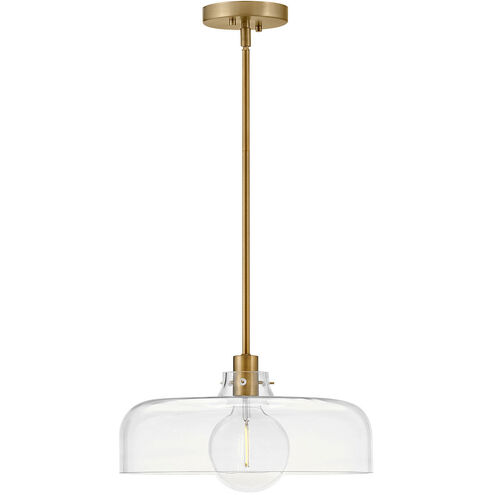 Maisie 1 Light 15 inch Lacquered Brass Pendant Ceiling Light in Clear