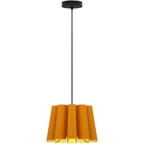 Renata 1 Light 11.8 inch Black Pendant Ceiling Light in Ocher/Ash, 12 in, WEP Collection