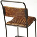 Industrial Chic Vega Leather 46 inch Brown Leather Barstool