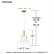 Brecken 2 Light 14.75 inch Aged Brass Pendant Ceiling Light