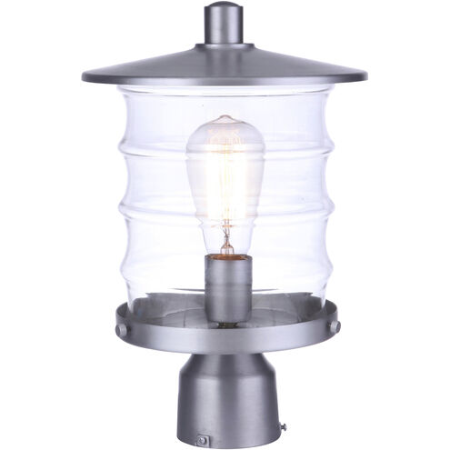 Canon 1 Light 14.13 inch Satin Aluminum Outdoor Post Mount