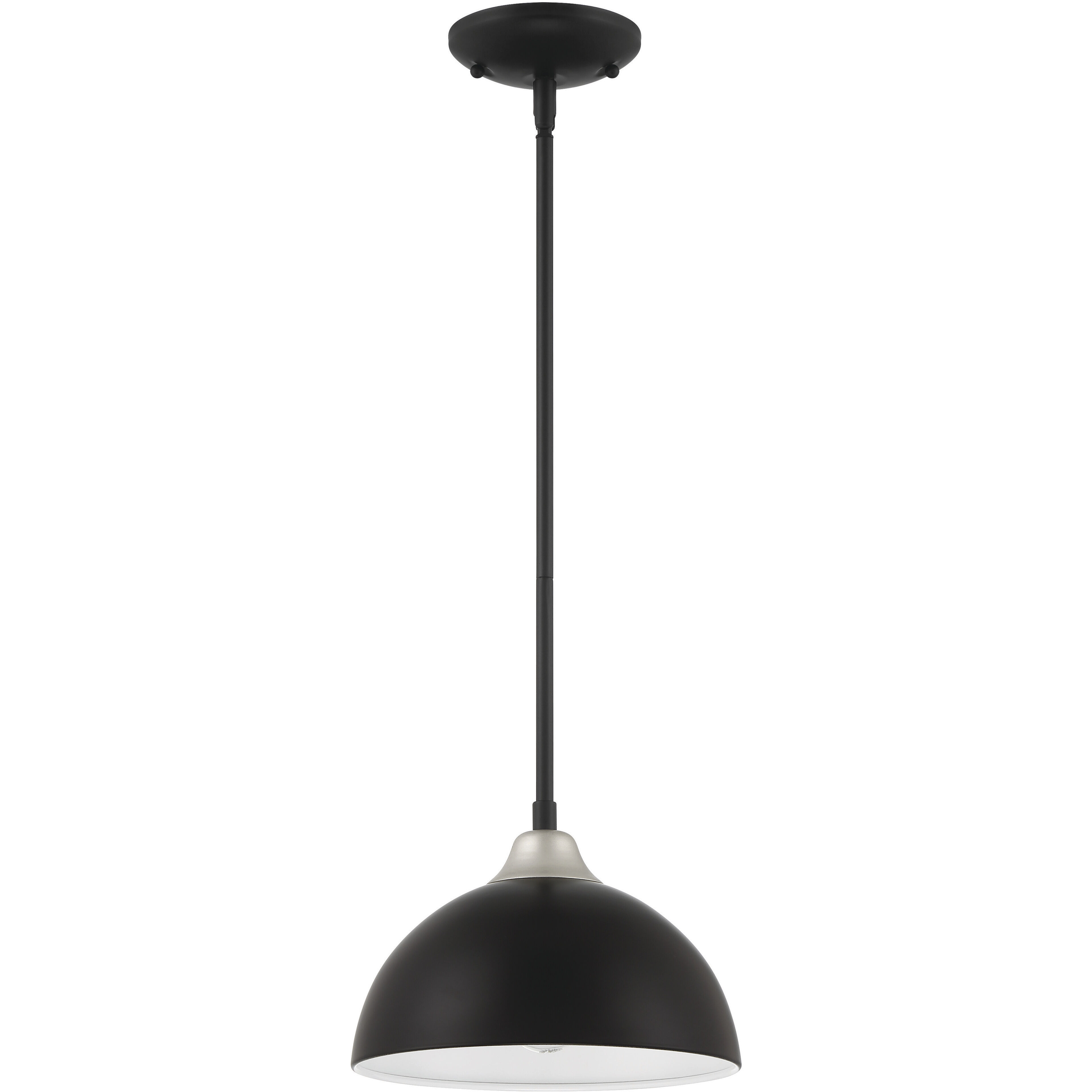 Kahn 1 Light 10 inch Midnight and Satin Aluminum Outdoor Pendant