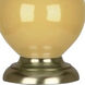 Small Double Gourd 22.75 inch 150 watt Sunset Yellow Glazed Ceramic with Antique Brass Accent Lamp Portable Light in Pearl Dupioni