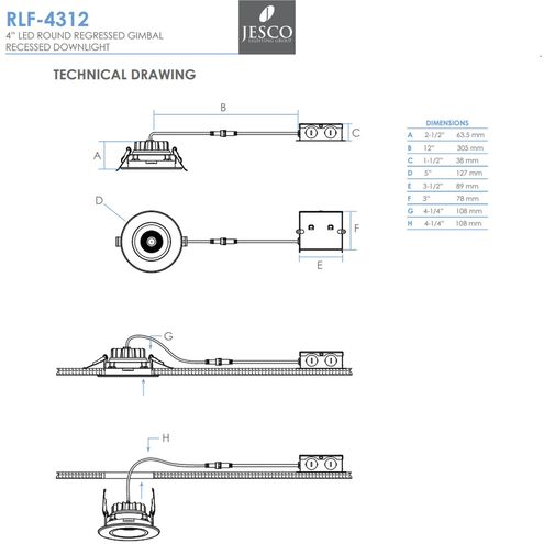 Luke White Downlight, Round