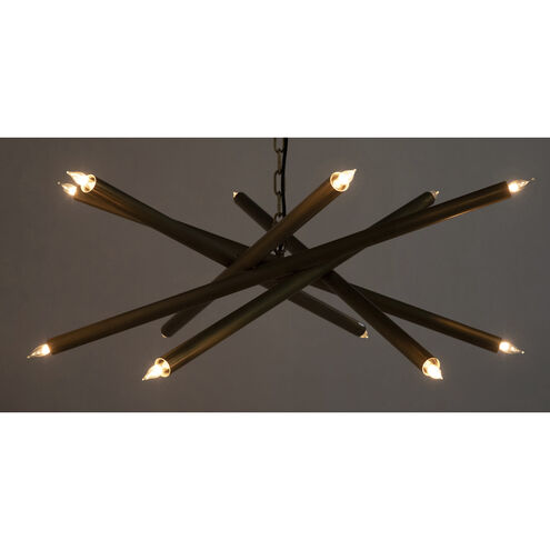 Ikram 12 Light 34 inch Antique Brass Chandelier Ceiling Light, Small