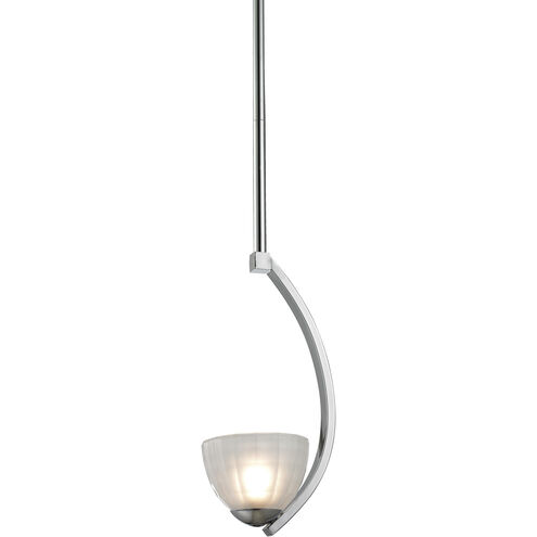 Sculptive 1 Light 6 inch Polished Chrome with White Mini Pendant Ceiling Light