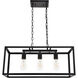 Resolute 3 Light 25 inch Black Pendant Ceiling Light