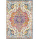 Elaziz 108.27 X 78.74 inch Fuchsia/Mustard/Dark Blue/Sky Blue/Gray/Orange Machine Woven Rug in 7 x 9, Rectangle