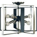 Interstellar 8 Light 18 inch Brushed Nickel with Matte Black Accents Semi-Flush Mount Ceiling Light