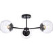 Briggs 3 Light 26 inch Black Flush Mount Ceiling Light