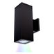 Cube Arch Black Sconce Wall Light in Flood, 90, Color Changing, Towards Wall