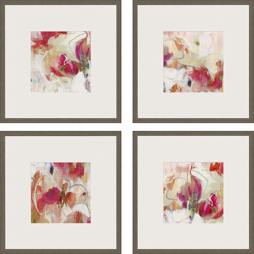 Abstract Pink and Gray and Green and White Framed Art