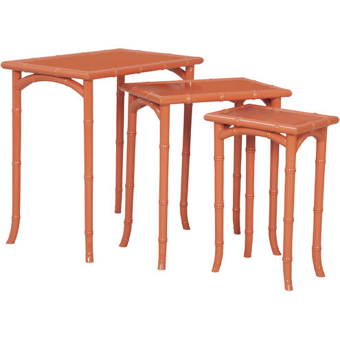 Loft 24 X 23 inch Tangerine Accent Table, Bamboo