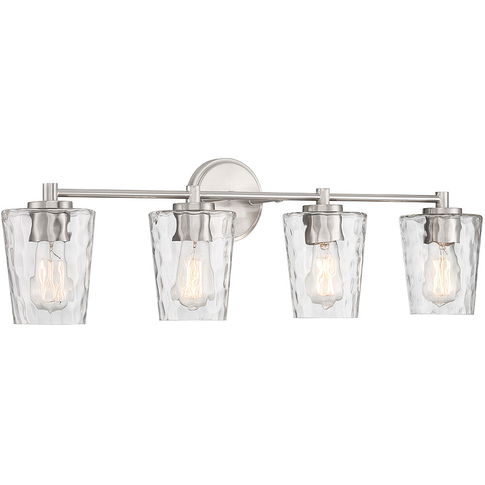Ballas 4 Light 31.5 inch Satin Nickel Bathroom Vanity Light Wall Light