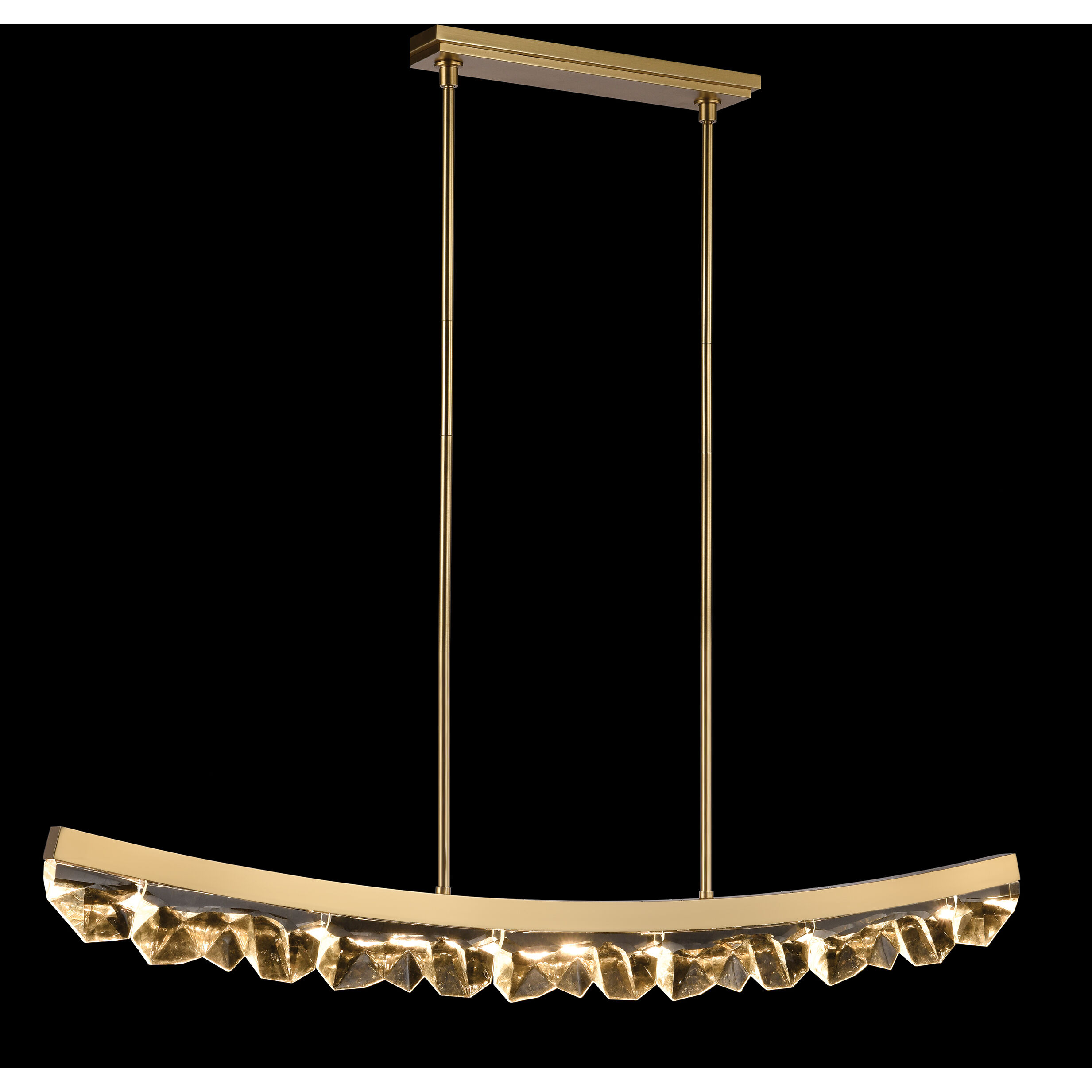 Arcus 1 Light 57.13 inch Aged Brass Linear Pendant Ceiling Light