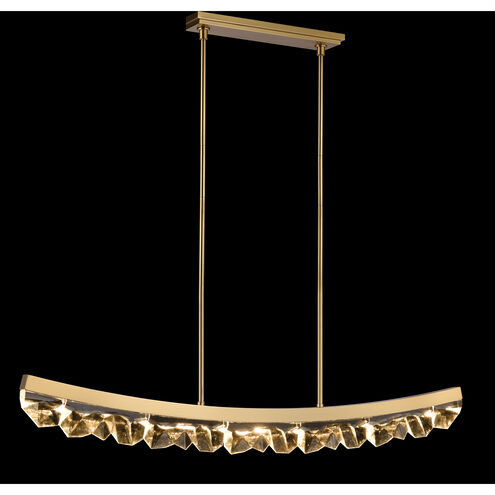 Arcus 1 Light 57.13 inch Aged Brass Linear Pendant Ceiling Light