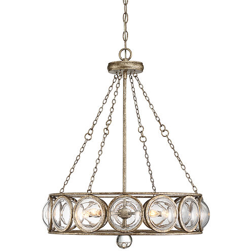 Warwick 5 Light 24 inch Brittannia Gold Chandelier Ceiling Light