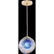 Nest 1 Light 8 inch Gold Drop Light Ceiling Light in Cobalt Blue Studio Glass
