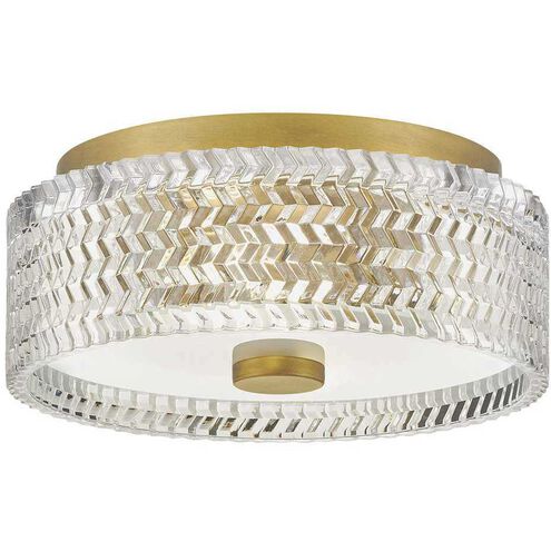 Elle 2 Light 12 inch Heritage Brass Bath Light Wall Light, Flush Mount