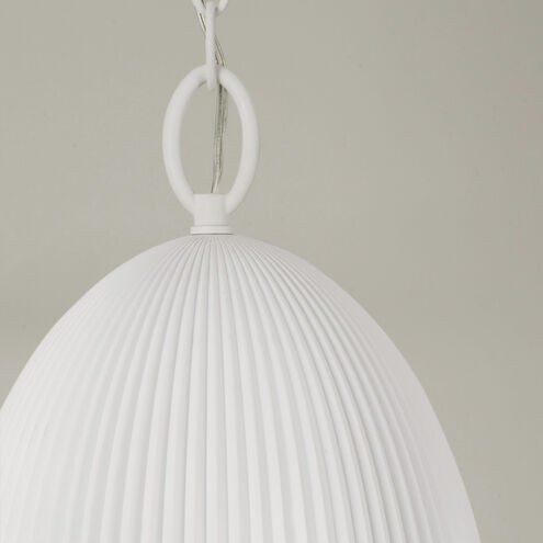 Mallory 1 Light 11 inch Ceramic White Pendant Ceiling Light
