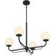 Whitehall 4 Light 30 inch Dark Matte Black Chandelier Ceiling Light
