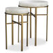 Hoxton Vintage Brass and Rock Crystal Side Table
