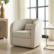 Vega Ecru and Truffle Brown Swivel Chair