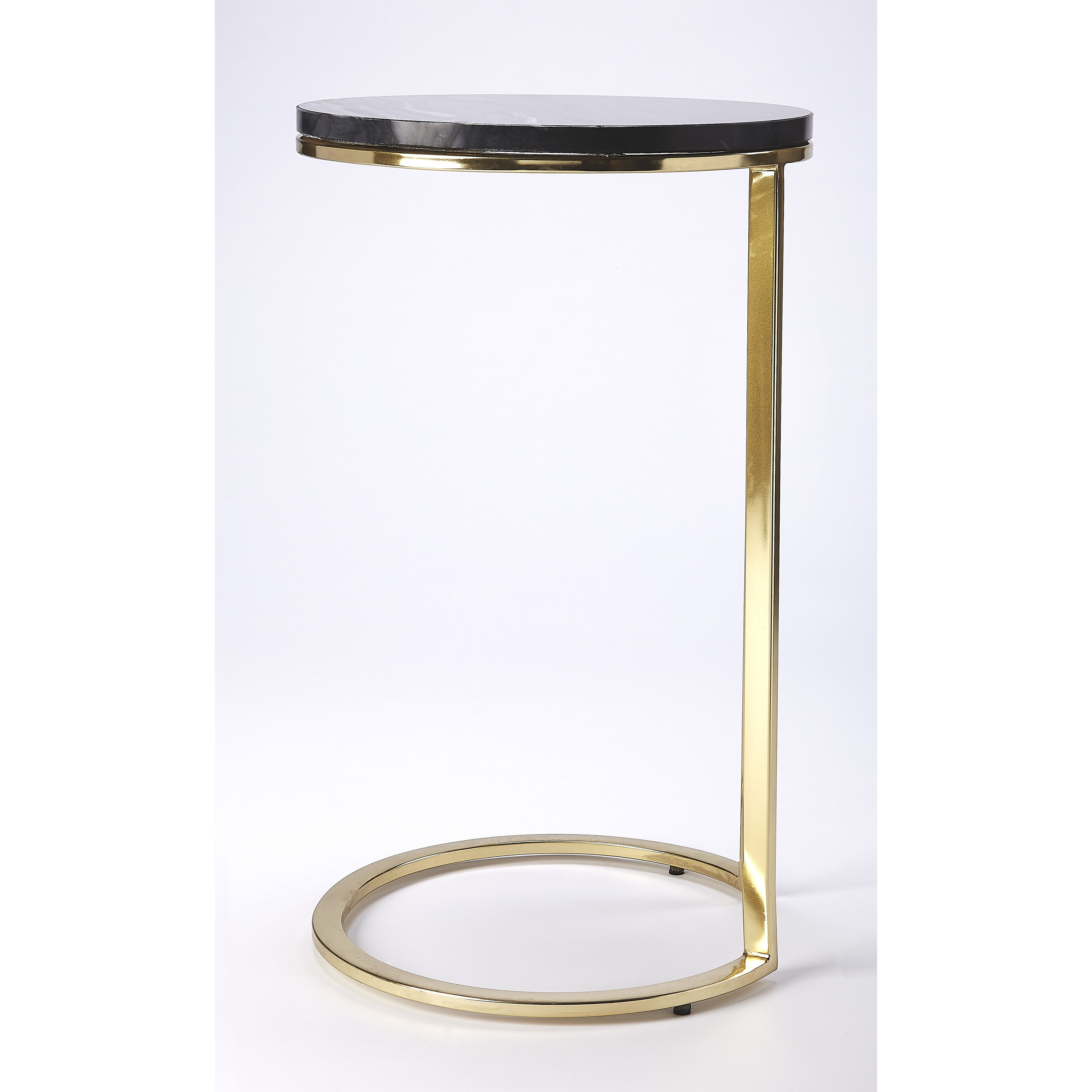 Butler Loft Martel Marble & Metal 27 X 16 inch Polished Gold Accent Table