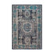 Javan 36 X 24 inch Blue and Gray Area Rug, Polyester and Cotton