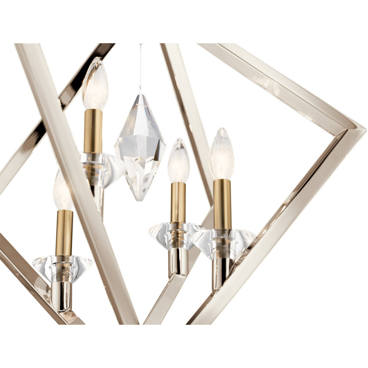 Layan 4 Light 24 inch Polished Nickel Chandelier 1 Tier Medium Ceiling Light, Medium