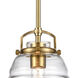 Current 1 Light 8 inch Satin Brass Pendant Ceiling Light