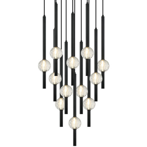 Windchimer LED 22 inch Matte Black Pendant Ceiling Light