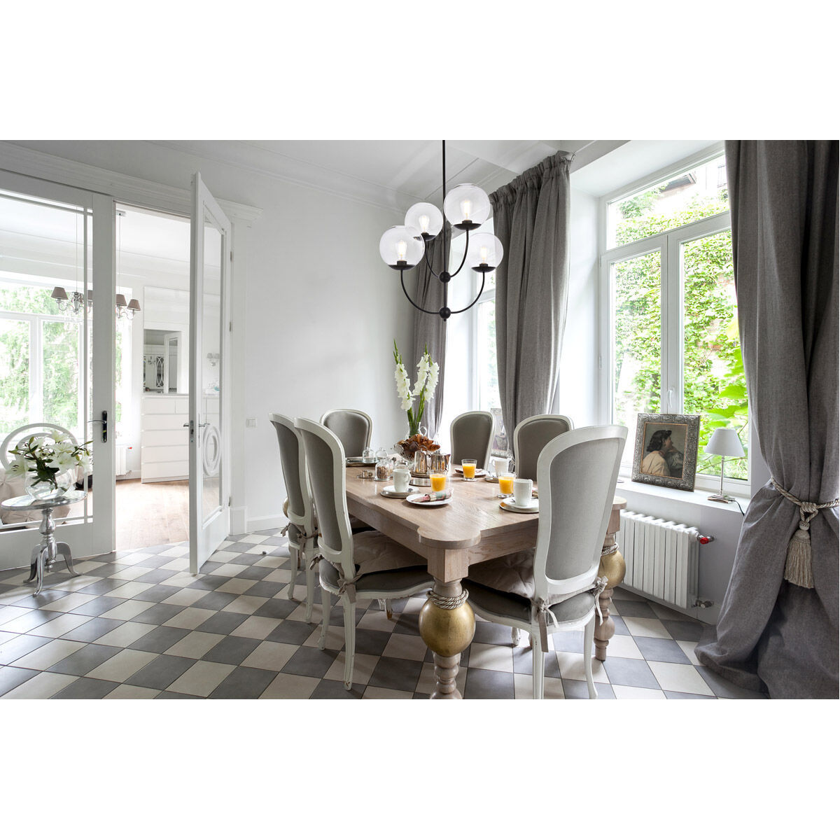 Lennon 4 Light 32 inch Black Pendant Ceiling Light