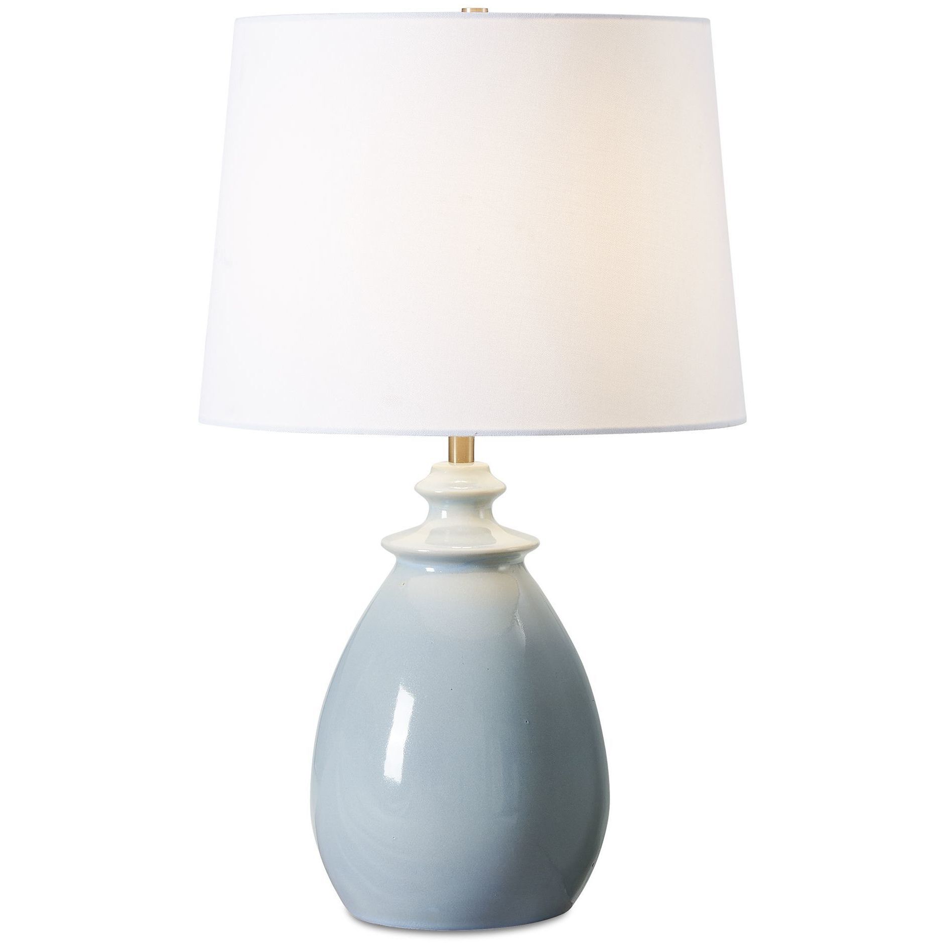 Lorene 24.5 inch 150 watt Light Blue Glaze and Brushed Nickel Table Lamp Portable Light
