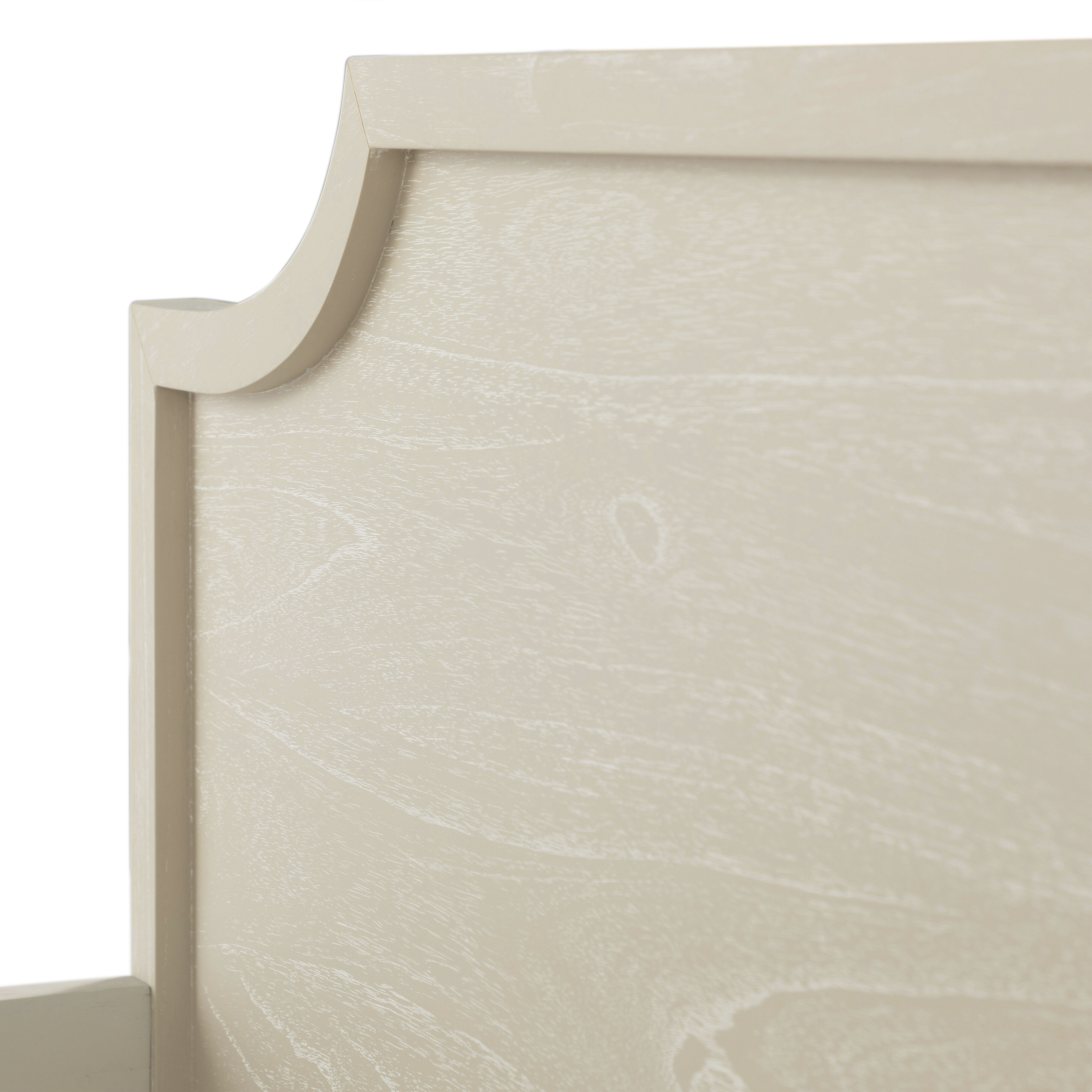 Alexandra Cerused White and Stained Gold King Bed