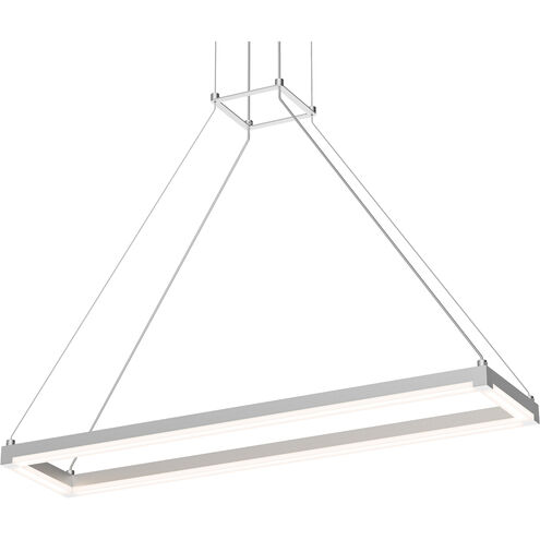 Stix Rectangle LED 30 inch Bright Satin Aluminum Pendant Ceiling Light