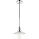 Waltz 1 Light 8.5 inch Chrome Pendant Ceiling Light