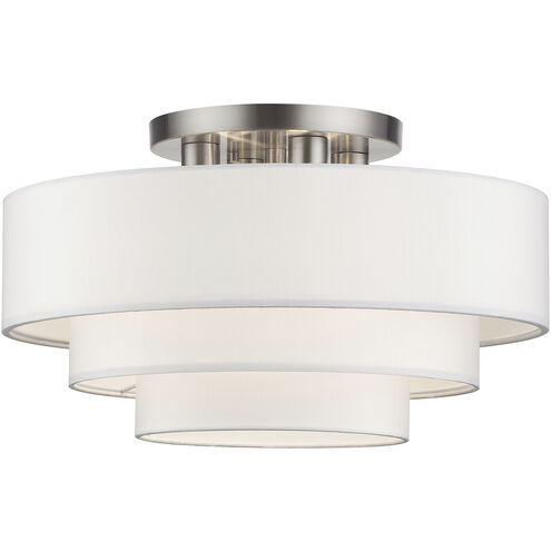 Manorwood 4 Light 21 inch Brushed Nickel Semi-Flush Ceiling Light