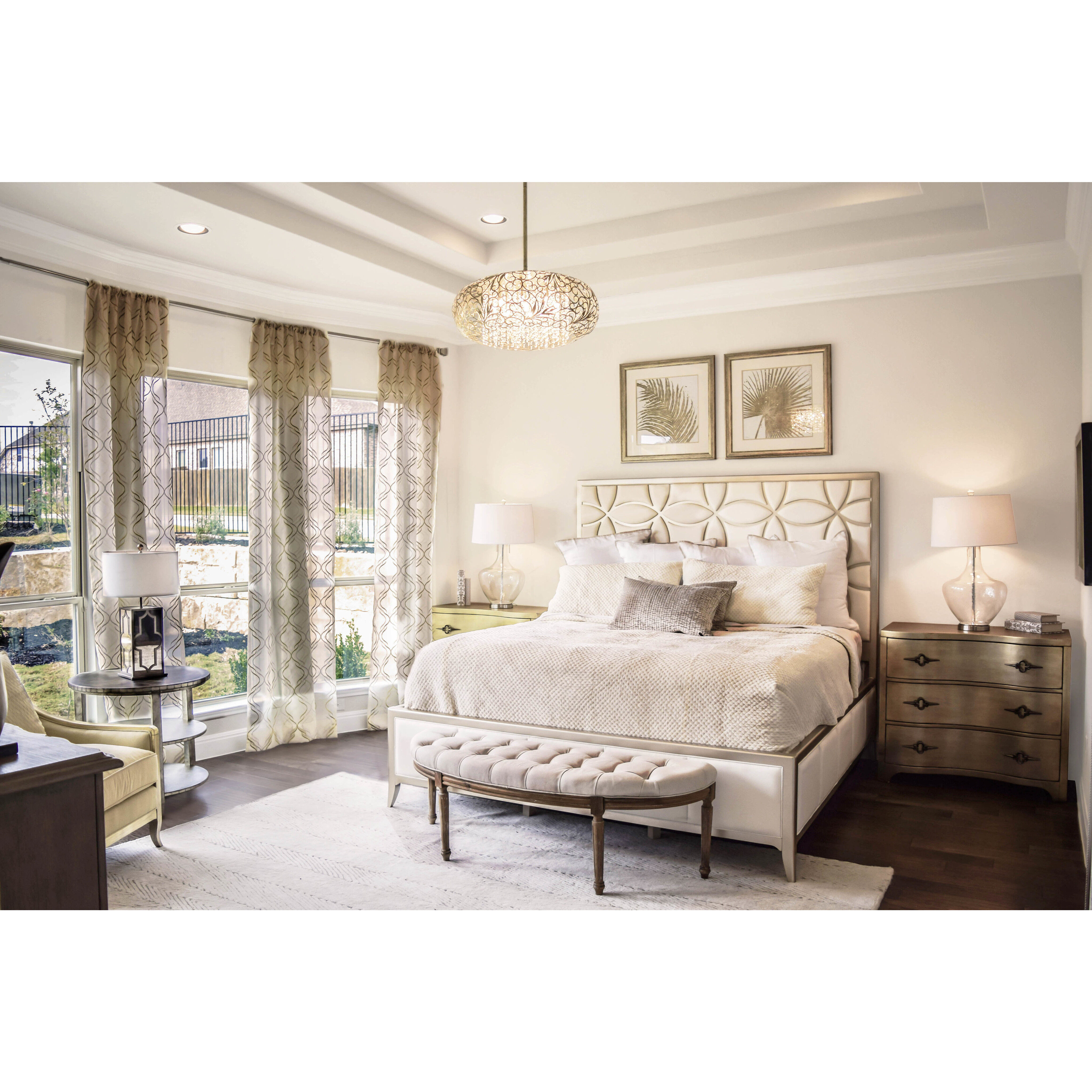 Arabesque 9 Light 24 inch Golden Silver Single Pendant Ceiling Light in 50, Beveled Crystal, G9 Frost Xenon